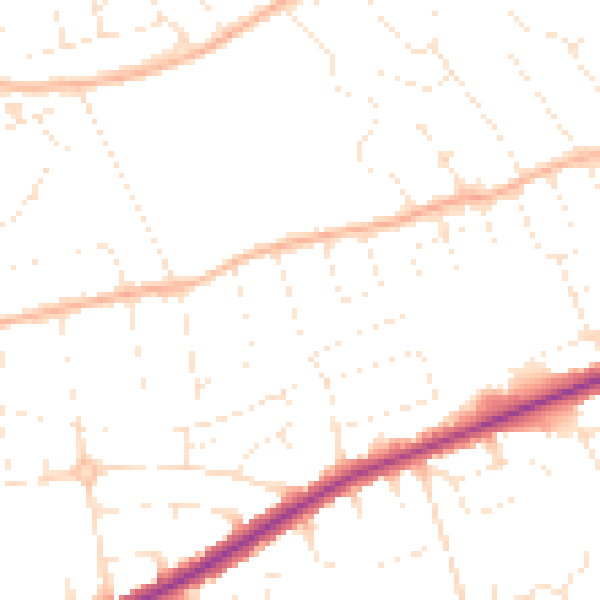 Daytime road noise heatmap for BS22 8AD