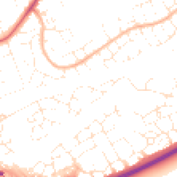 Daytime road noise heatmap for BS22 8AU