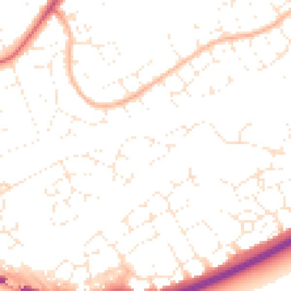 Daytime road noise heatmap for BS22 8AX