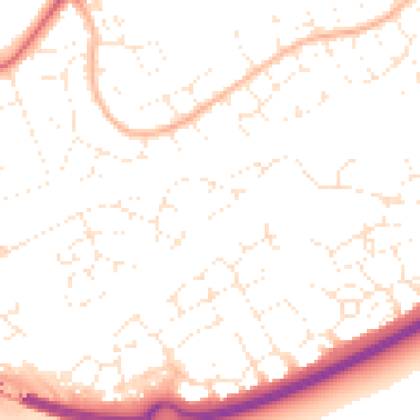 Daytime road noise heatmap for BS22 8BJ