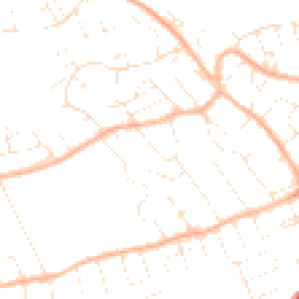 Daytime road noise heatmap for BS22 8DT