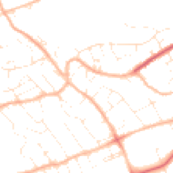 Daytime road noise heatmap for BS22 8HT