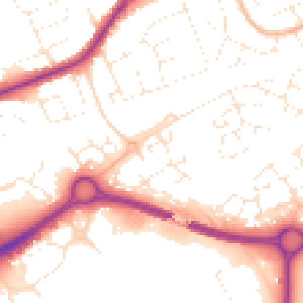 Daytime road noise heatmap for BS22 8QJ