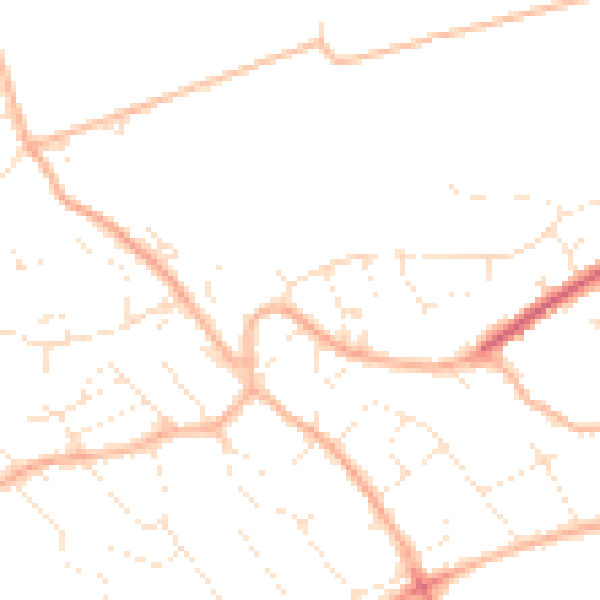 Daytime road noise heatmap for BS22 9AB