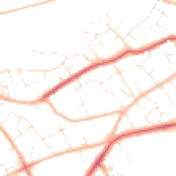Daytime road noise heatmap for BS22 9BP