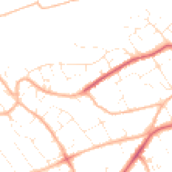 Daytime road noise heatmap for BS22 9BS