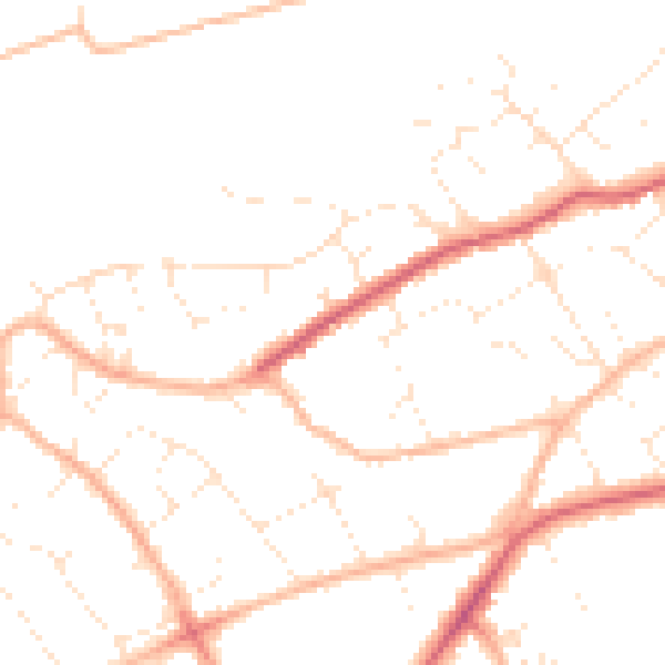Daytime road noise heatmap for BS22 9DA