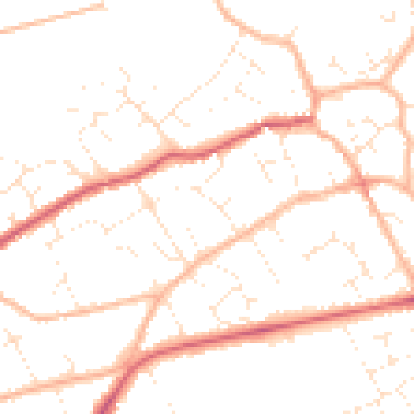 Daytime road noise heatmap for BS22 9HD