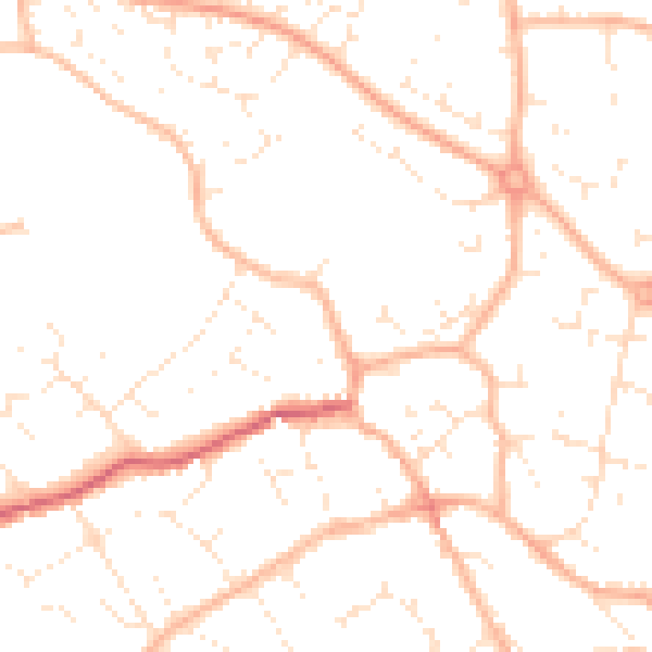 Daytime road noise heatmap for BS22 9JH