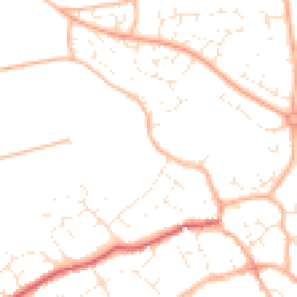 Daytime road noise heatmap for BS22 9JY