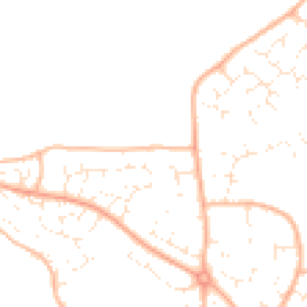 Daytime road noise heatmap for BS22 9PD