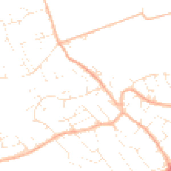 Daytime road noise heatmap for BS22 9QX