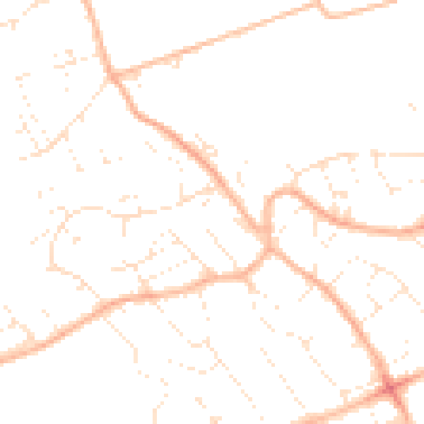 Daytime road noise heatmap for BS22 9QY