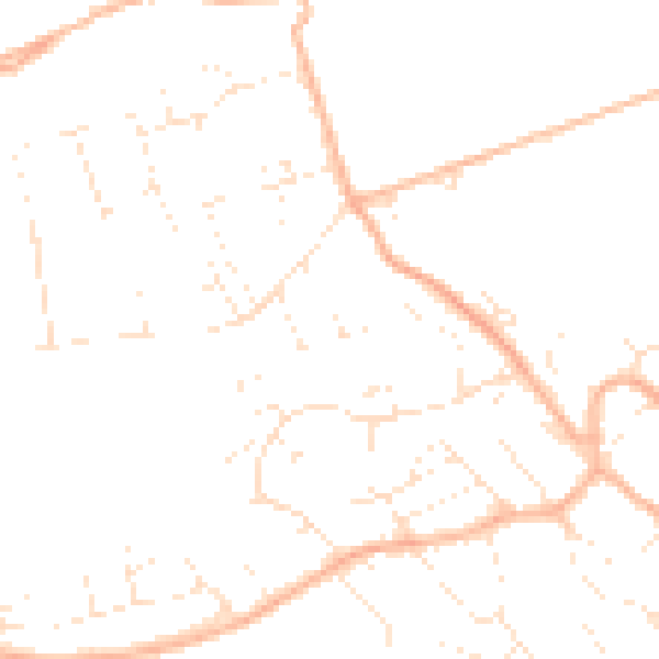Daytime road noise heatmap for BS22 9SR
