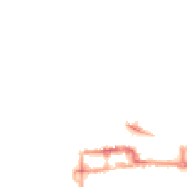 Night-time road noise heatmap for BS23 1AB