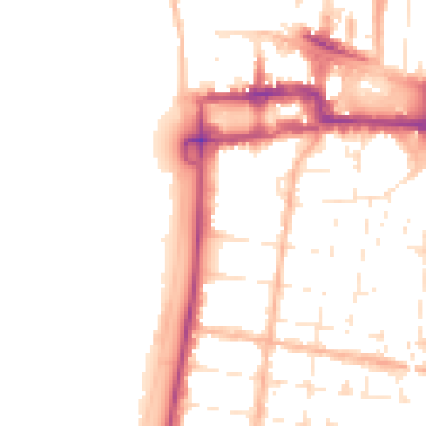 Daytime road noise heatmap for BS23 1BA