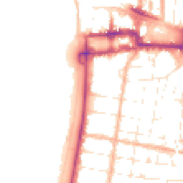 Daytime road noise heatmap for BS23 1BD