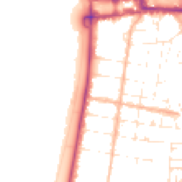 Daytime road noise heatmap for BS23 1BG