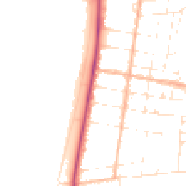 Daytime road noise heatmap for BS23 1BH