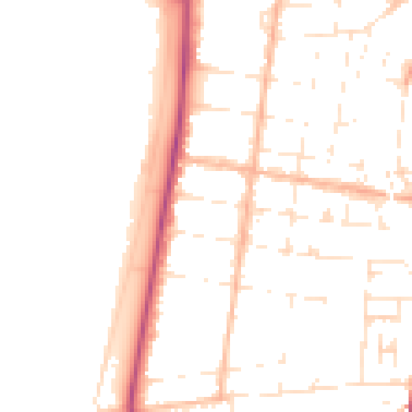 Daytime road noise heatmap for BS23 1BL