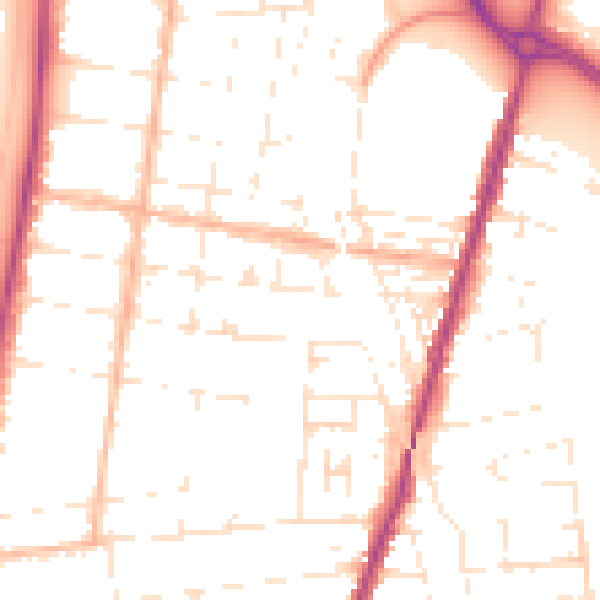Daytime road noise heatmap for BS23 1BP