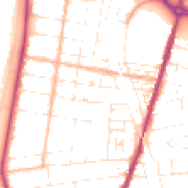Daytime road noise heatmap for BS23 1BS