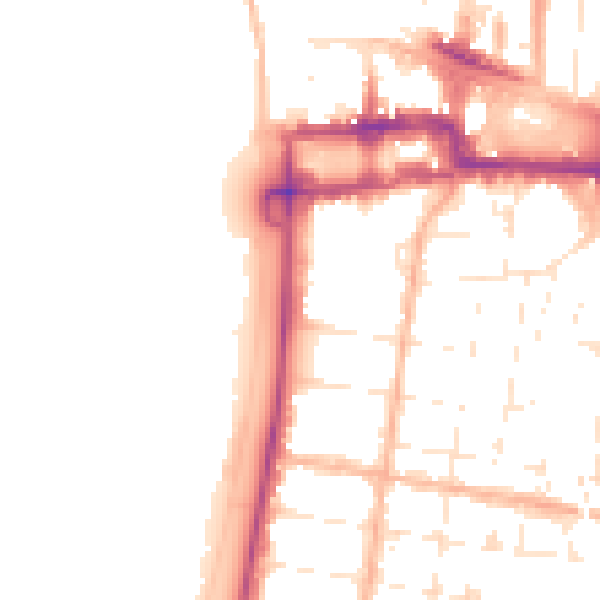 Daytime road noise heatmap for BS23 1BT