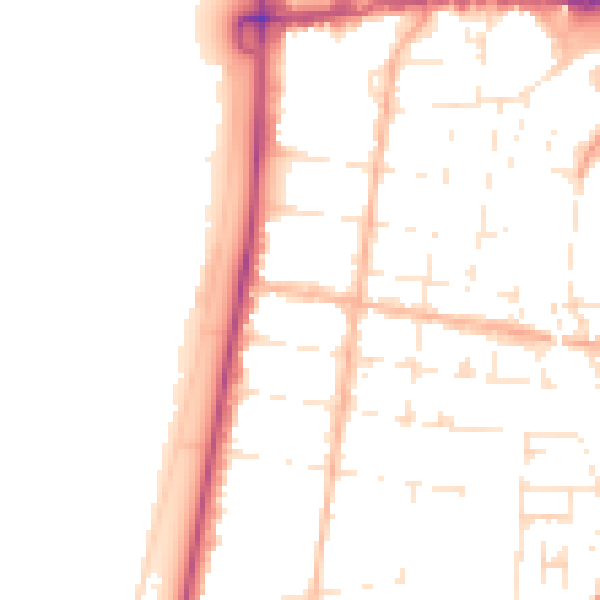 Daytime road noise heatmap for BS23 1DG