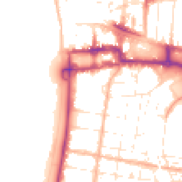 Daytime road noise heatmap for BS23 1DH