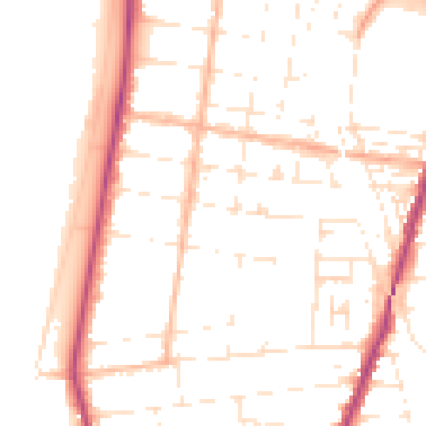 Daytime road noise heatmap for BS23 1DP