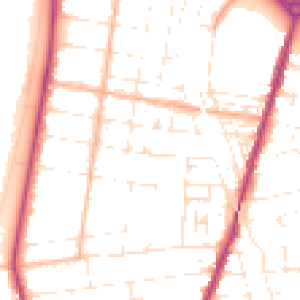 Daytime road noise heatmap for BS23 1DR