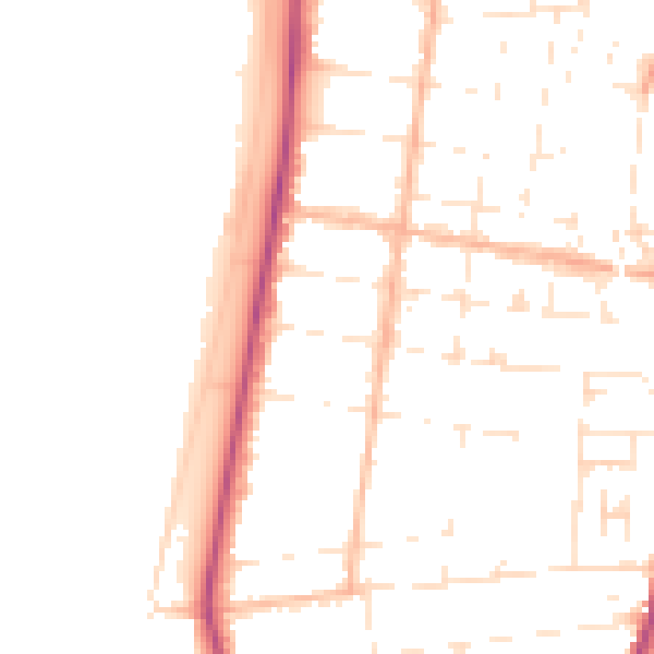 Daytime road noise heatmap for BS23 1DW