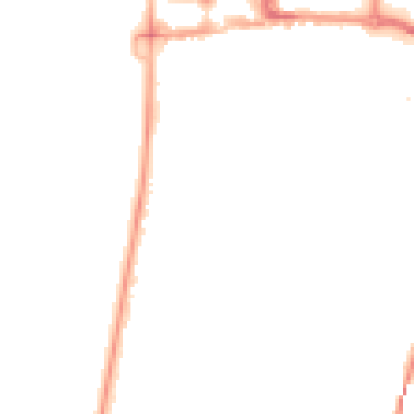 Night-time road noise heatmap for BS23 1EA