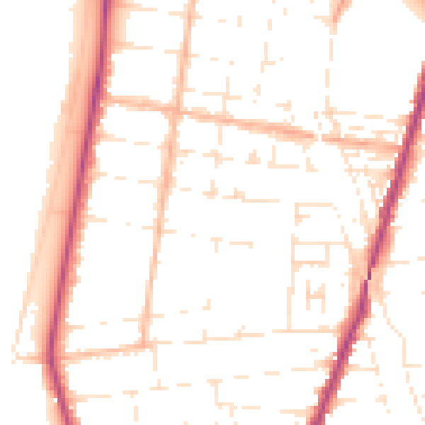Daytime road noise heatmap for BS23 1EH