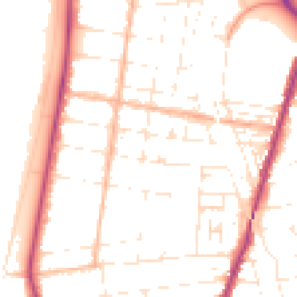 Daytime road noise heatmap for BS23 1EJ