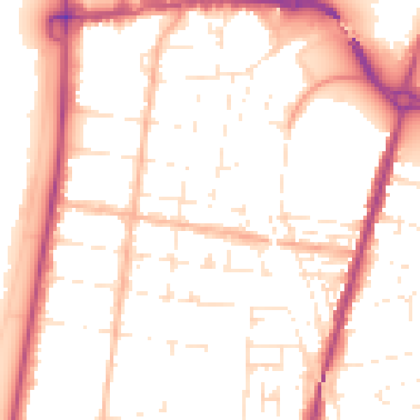Daytime road noise heatmap for BS23 1ER