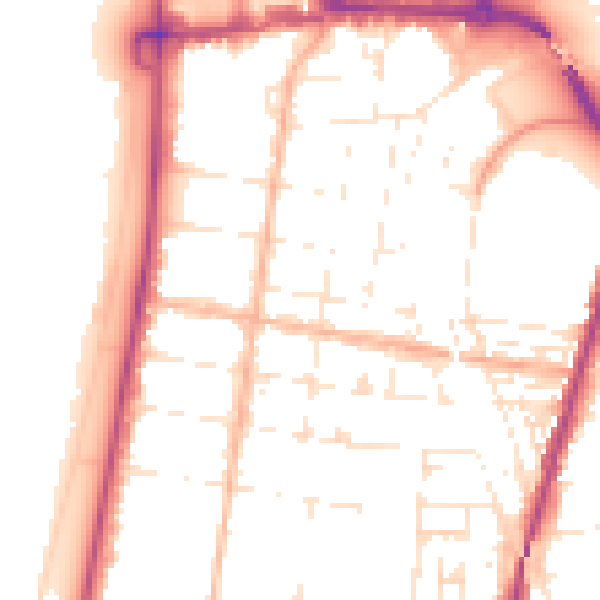 Daytime road noise heatmap for BS23 1ES