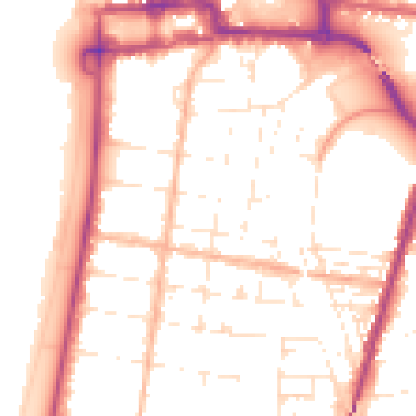 Daytime road noise heatmap for BS23 1ET