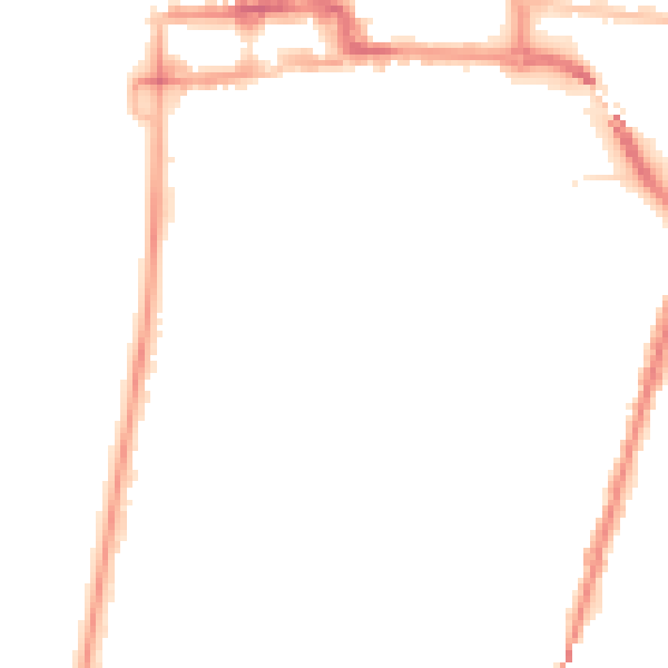 Night-time road noise heatmap for BS23 1ET