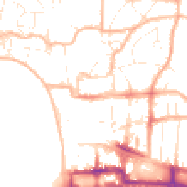 Daytime road noise heatmap for BS23 1LY