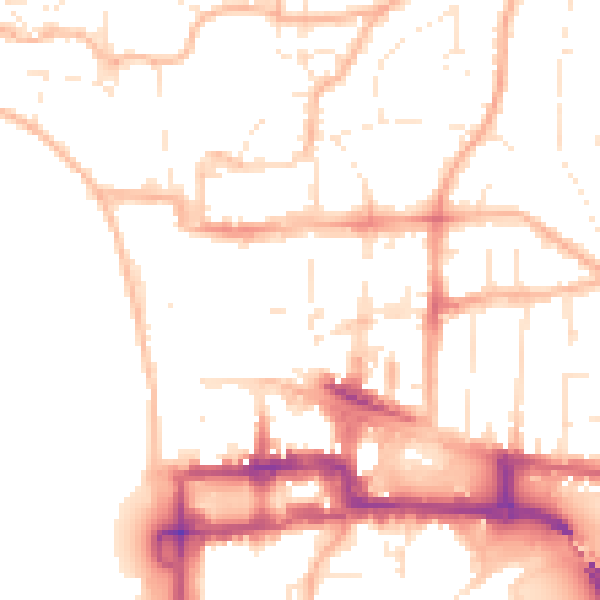 Daytime road noise heatmap for BS23 1RP