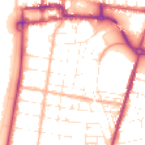 Daytime road noise heatmap for BS23 1XL