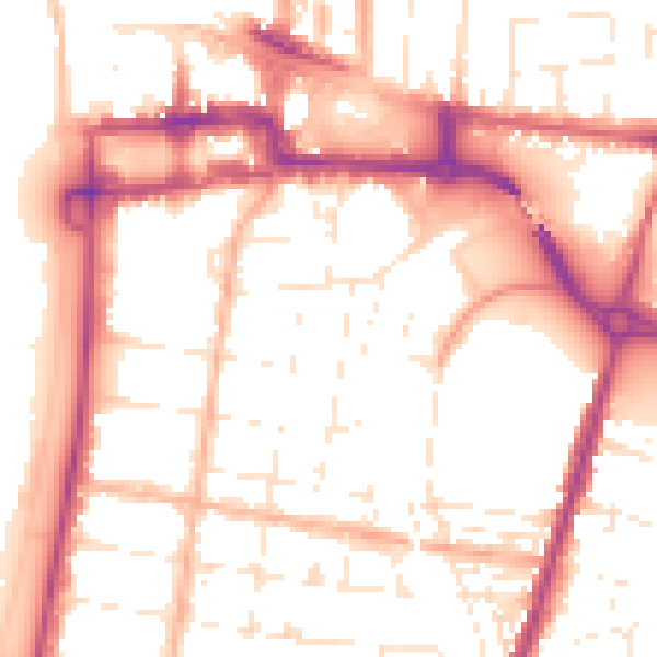 Daytime road noise heatmap for BS23 1YJ