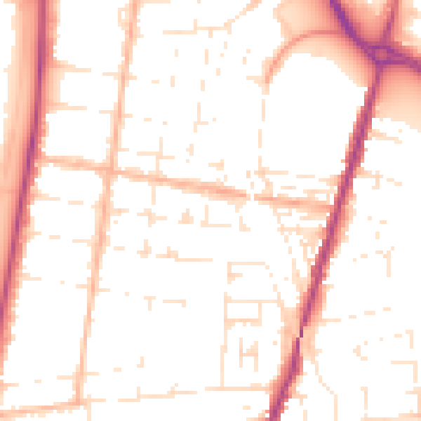 Daytime road noise heatmap for BS23 1YP