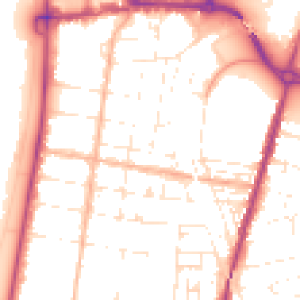 Daytime road noise heatmap for BS23 1YS