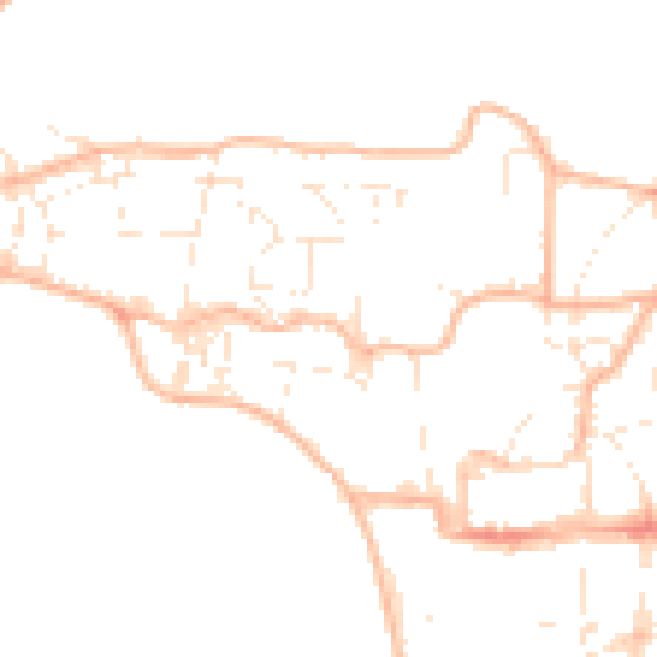 Daytime road noise heatmap for BS23 2HY