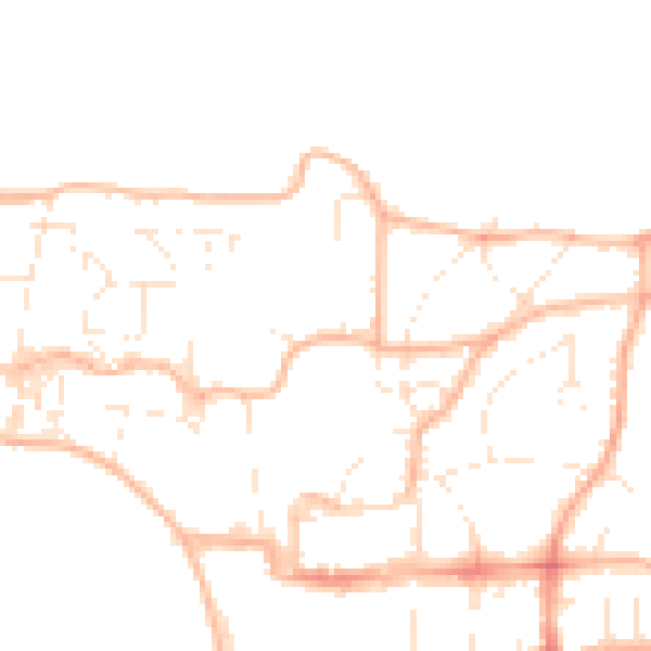 Daytime road noise heatmap for BS23 2LR