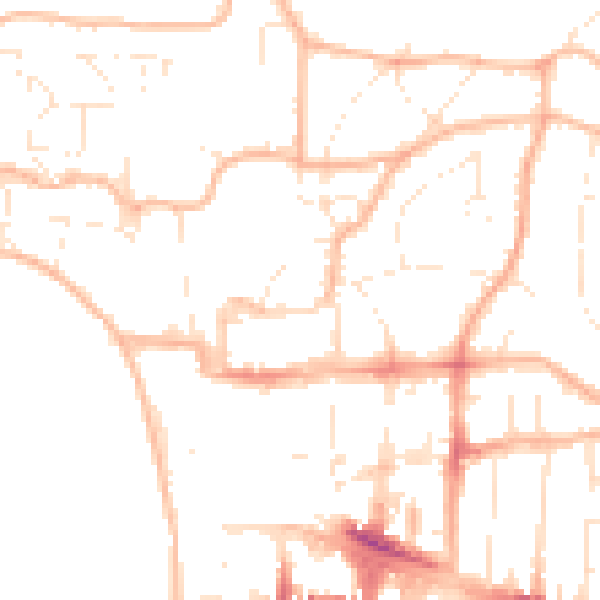 Daytime road noise heatmap for BS23 2PL