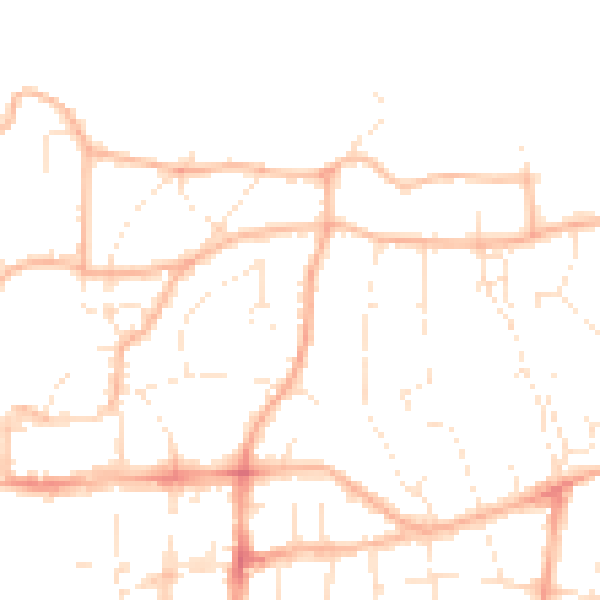 Daytime road noise heatmap for BS23 2QG