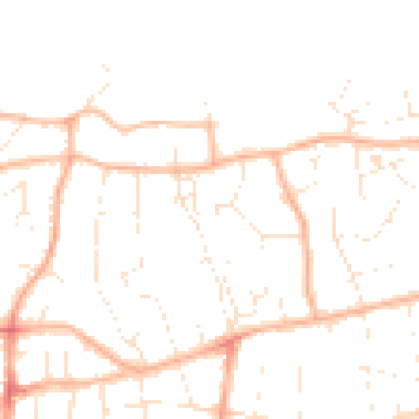 Daytime road noise heatmap for BS23 2TD